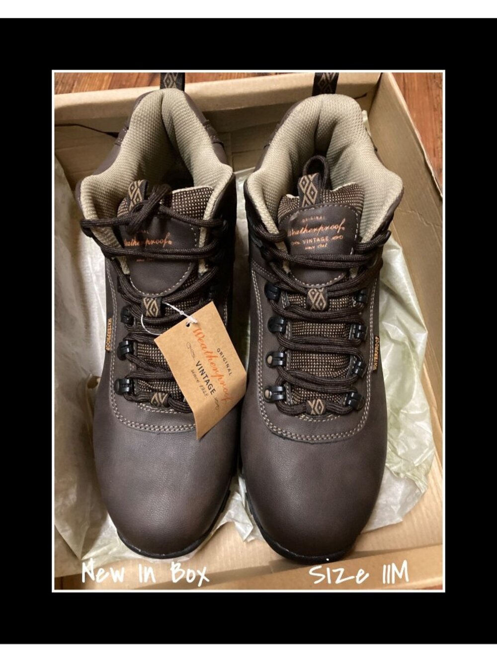 Weatherproof Men's Jackson Hiker Boots Shoes Brown Size 11M New In Box